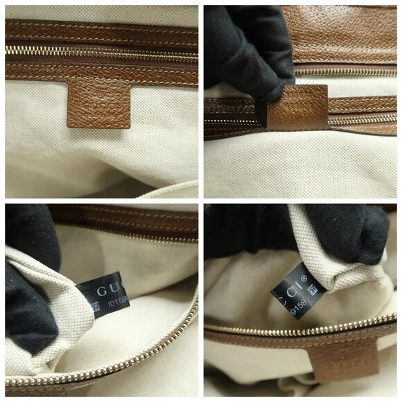 GUCCI Bree Brown Cloth Tote 615-122324 - Picture 11 of 12